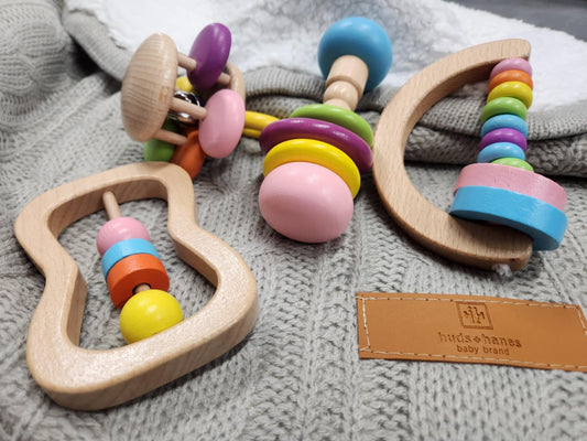 Wooden Toys/Rattles/Teether Set