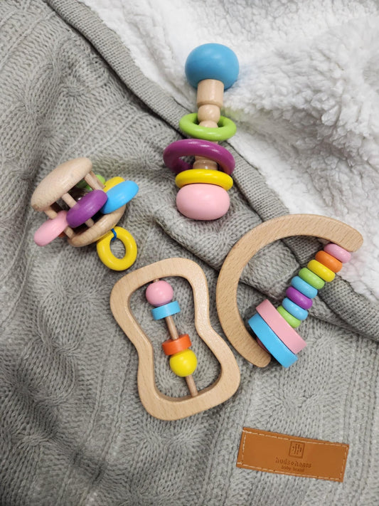 Wooden Toys/Rattles/Teether Set